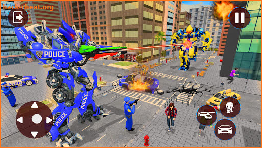 Police Helicopter Robot Transformation screenshot