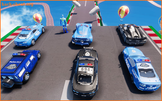 Police Hero Car Stunts Racing screenshot