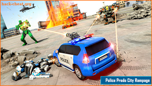 Police Prado Car Robot Transform Games: Car Games screenshot