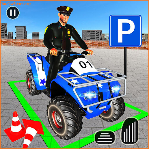 Police Quad Bike Parking - Smart 4x4 ATV Bike Game screenshot