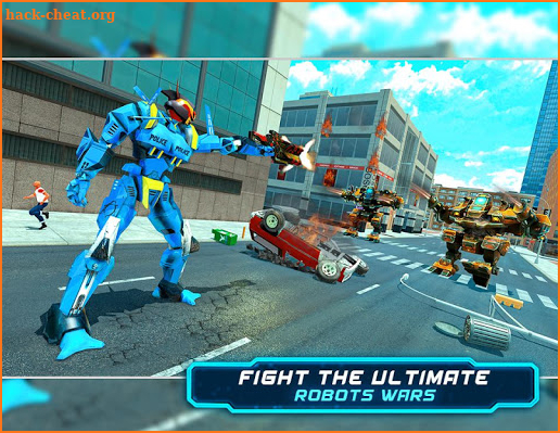 Police Robot Car Rampage: New robot shooting Games screenshot