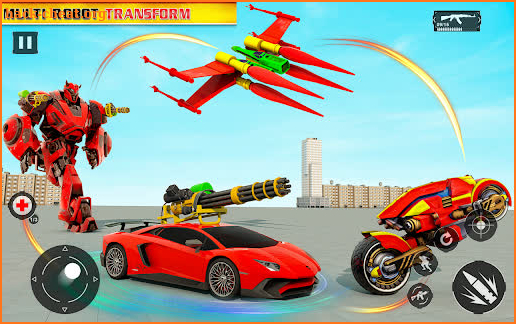 Police Roboter Transform Games: Fly Car Robot Game screenshot