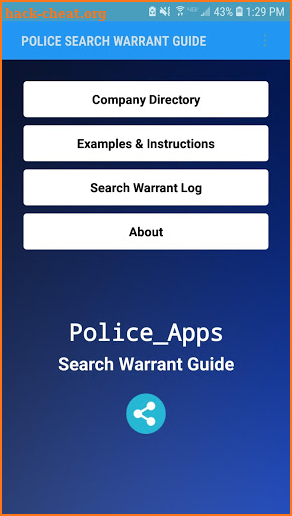 Police Search Warrant Guide screenshot