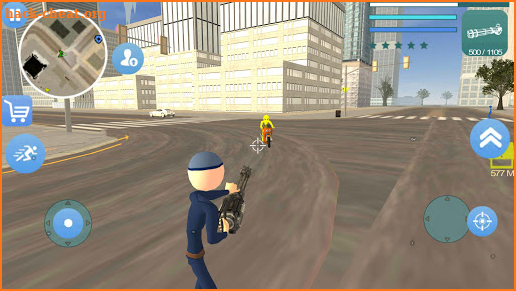 Police Stickman Rope Hero Gangstar Crime screenshot