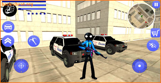 Police Superhero Stickman Rope Hero Gangstar Crime screenshot