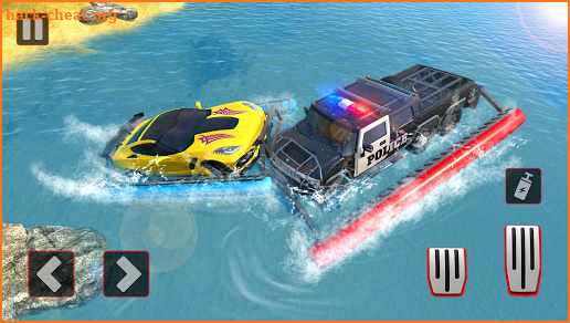 Police Truck Water Surfing Gangster Chase screenshot