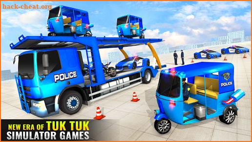 Police Tuk Tuk Transporter :Police Transport Games screenshot