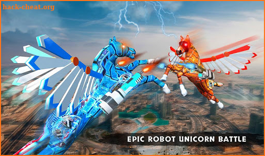 Police Unicorn Flying Horse Robot Bike Games screenshot