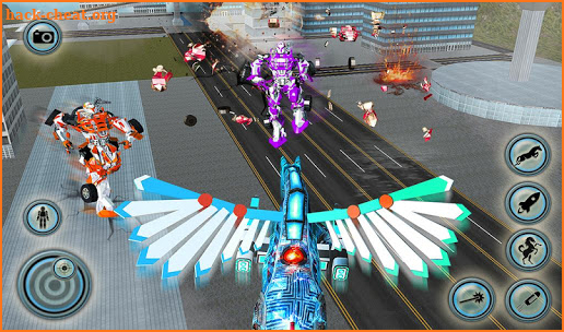 Police Unicorn Flying Horse Robot Bike Games screenshot