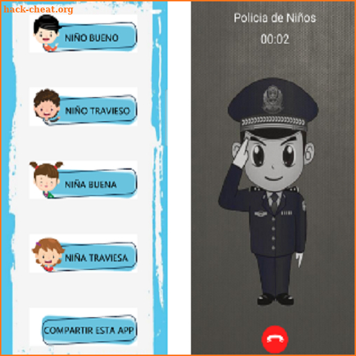 Policia de niños llamada screenshot