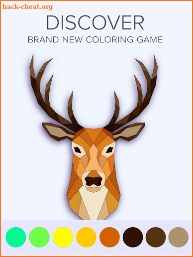 Poly art coloring pages - Color by number low poly screenshot