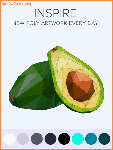 Poly art coloring pages - Color by number low poly screenshot