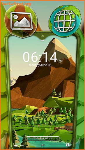 Polygon Hill Launcher Theme screenshot