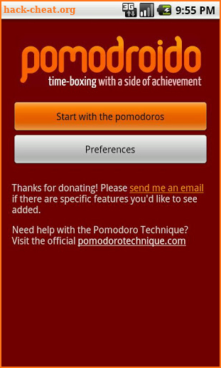 Pomodroido: A Pomodoro Timer screenshot