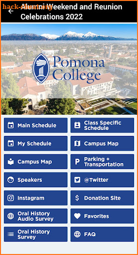 Pomona College Alumni Weekend screenshot