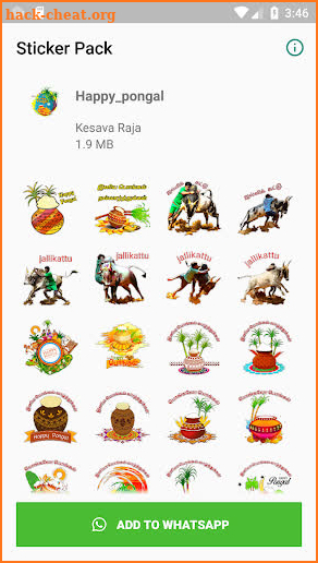 pongal stickers screenshot