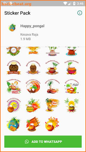 pongal stickers screenshot