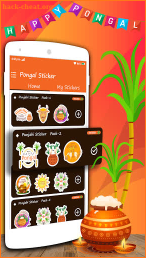 Pongal Stickers For WhatsApp : Tamil Pongal Wishes screenshot