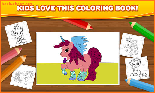 Ponies & Unicorns : Coloring book for Little Girl screenshot