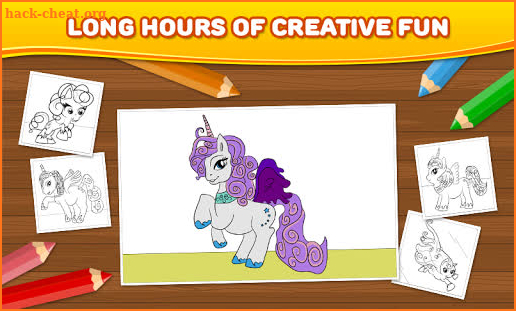 Ponies & Unicorns : Coloring book for Little Girl screenshot