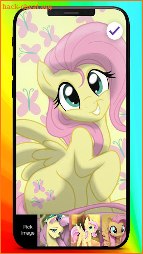 Ponies Princess Fluttershy Wallpaaper Art HD Lock screenshot
