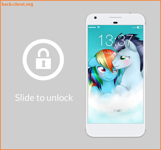 Pony Love Valentine Rainbow AppLock Security screenshot