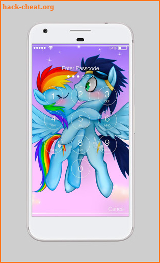 Pony Love Valentine Rainbow AppLock Security screenshot