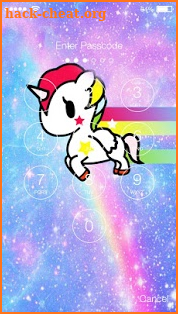 Pony Unicorn App Lock Screen screenshot