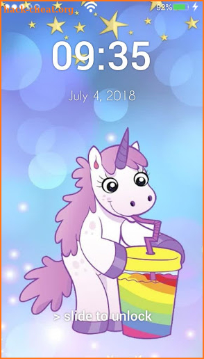 Pony Unicorn Screen Lock screenshot