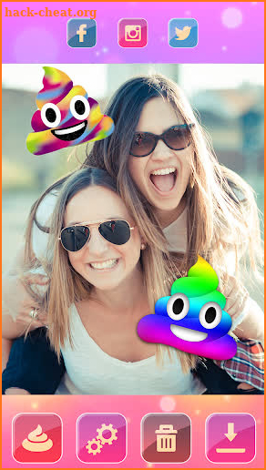 Poo Photo Stickers Prank App screenshot