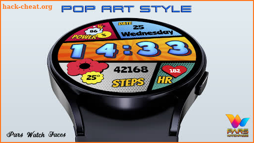 Pop Art Style Watch Face screenshot