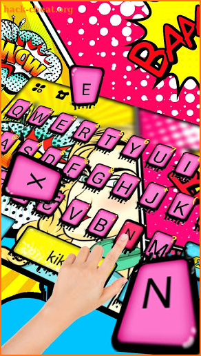 Pop Style Lady Keyboard Theme screenshot