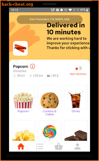 Popcorn - Grocery Delivery screenshot