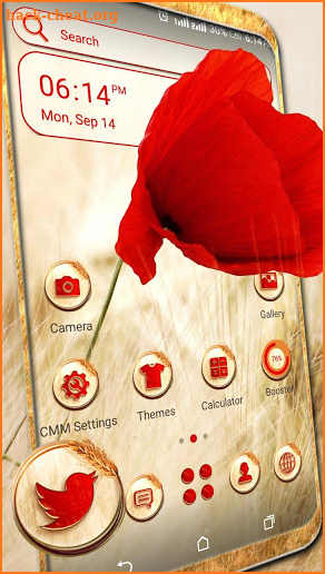 Poppy Flower Launcher Theme screenshot