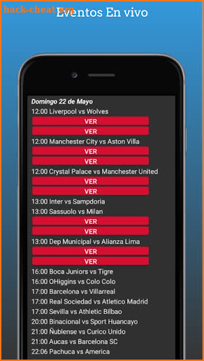 Popular baja fútbol Eventos screenshot
