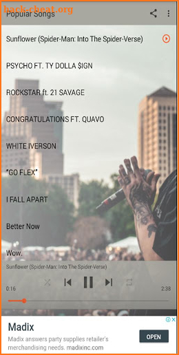 Popular Music Songs Post Malone screenshot
