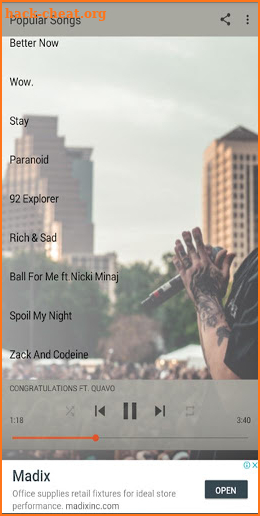Popular Music Songs Post Malone screenshot