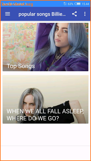 popular songs Billie Eilis screenshot