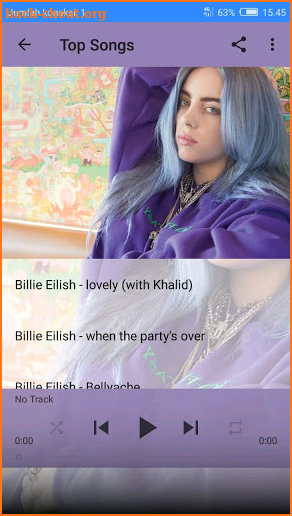 popular songs Billie Eilis screenshot