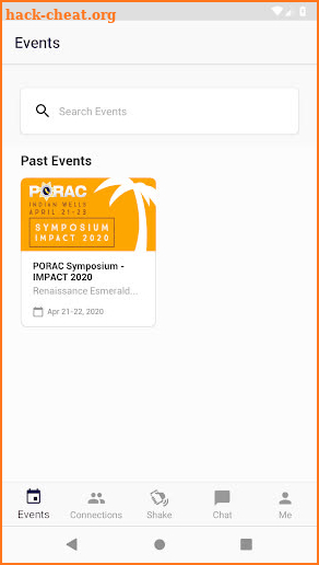 PORAC Events screenshot