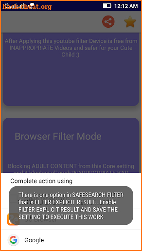 Porn Blocking Filter screenshot