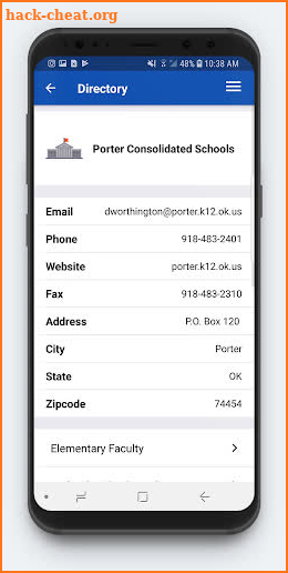 Porter Consolidated Schools screenshot