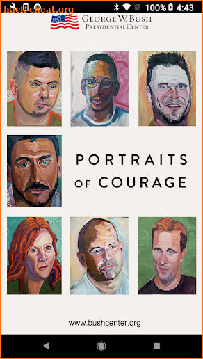 Portraits of Courage Exhibit screenshot