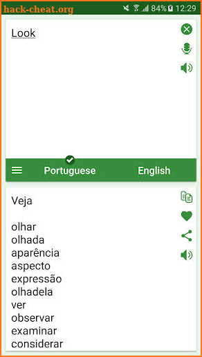 Portuguese English Translato screenshot