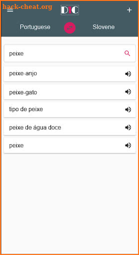 Portuguese - Slovene Dictionary (Dic1) screenshot