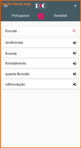 Portuguese - Swedish Dictionary (Dic1) screenshot