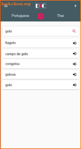 Portuguese - Thai Dictionary (Dic1) screenshot