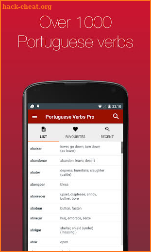 Portuguese Verb Conjugator Pro screenshot