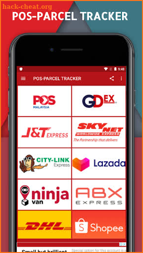 Pos-Parcel Tracker screenshot