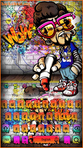 Posh Graffiti Style Keyboard Theme screenshot